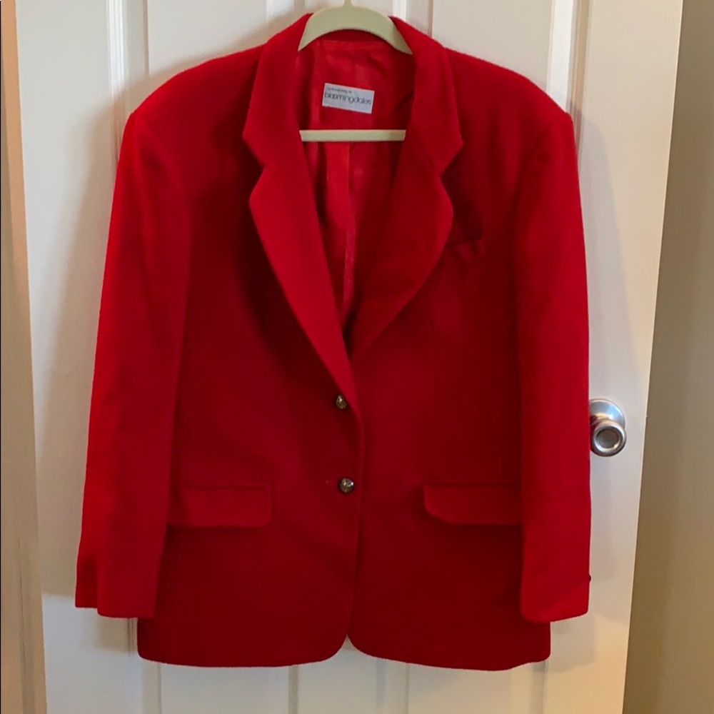 Vintage Bloomingdales Red wool blazer
